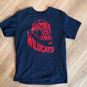 Nike University of Arizona Navy and Red Wildcats Short Sleeve Tee